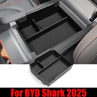 For BYD Shark 2024 2025 Center Console Armrest Storage Box Cup Holder Insert Car Tray Organizers Accessories Tidying Black 1