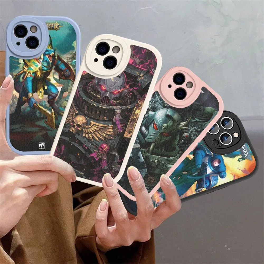 

Game W-Warhammer 40K Mousepad Hard Leather For iPhone 14 13 12 Mini 11 14 Pro Max Xs X Xr 7 8 Plus Fundas