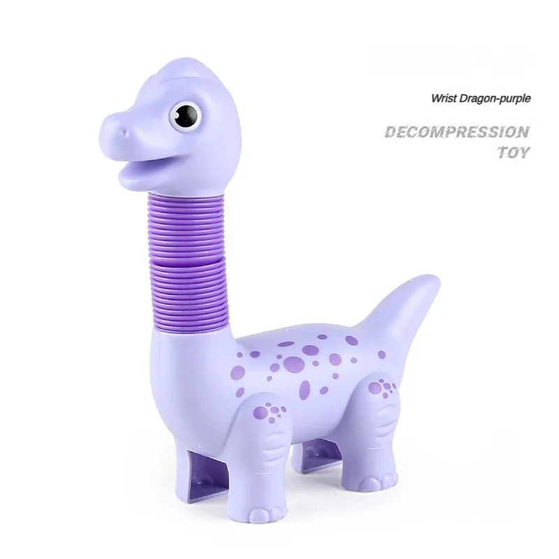 Dinosaur Telescopic Tubes Stress Relief Toys Colorful Educational DIY Stretchable Toy Creative Fun Decompression Gifts