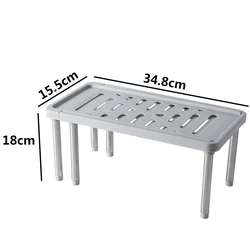 Multifunctional Telescopic Kitchen Storage Rack (Gray)