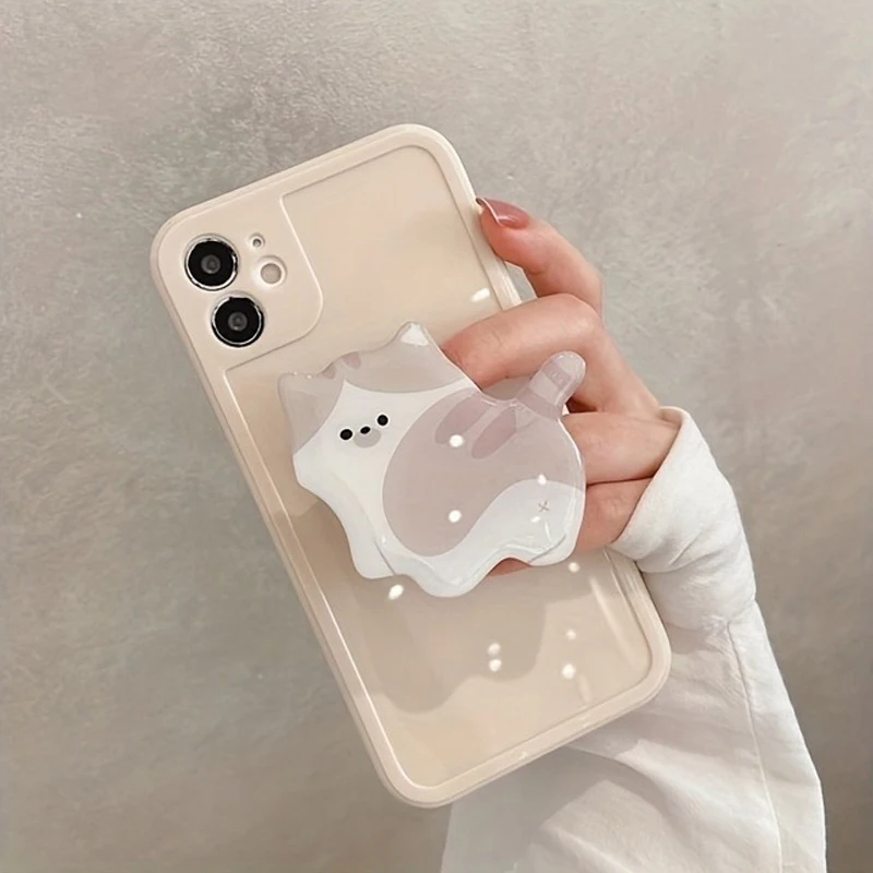 귀여운 3D 고양이 아크릴 전화 홀더 Griptok