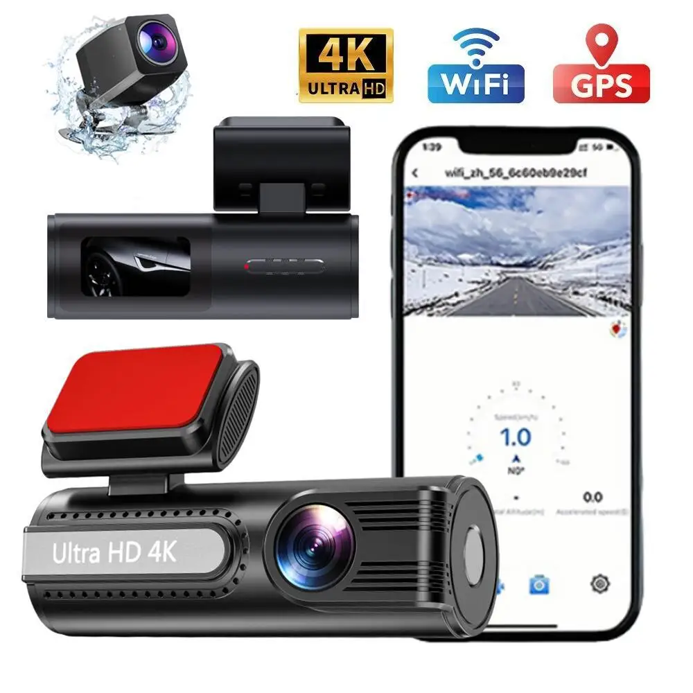 

Car DVR WiFi UHD Dash Cam 4K for Car Surveillance Cameras Video Recorders Dashcam 24H Parking Monitor Mobile Internet GPS Front
