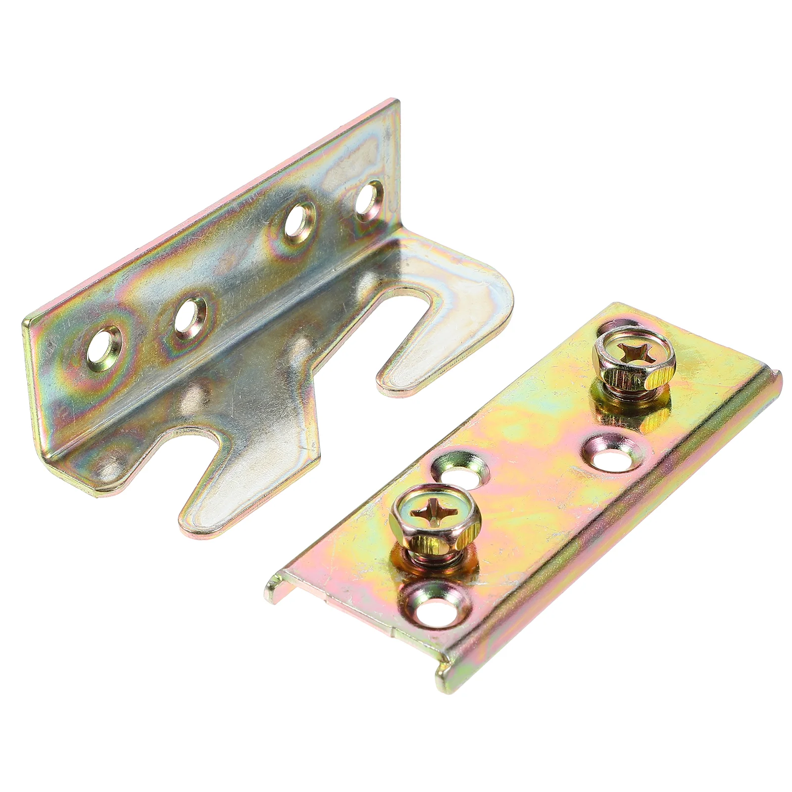 

4 Pcs Component Vintage Decor Bed Hinge Connection Corner Snap Connectors Rail Bracket