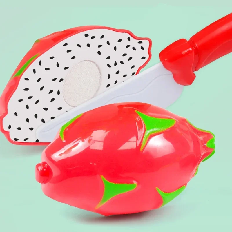 Kitchen Play House Toy Set Simulation Basket Fruit Vegetable Food Cutting Game Educational Kids Montessori Learning Girls Toy