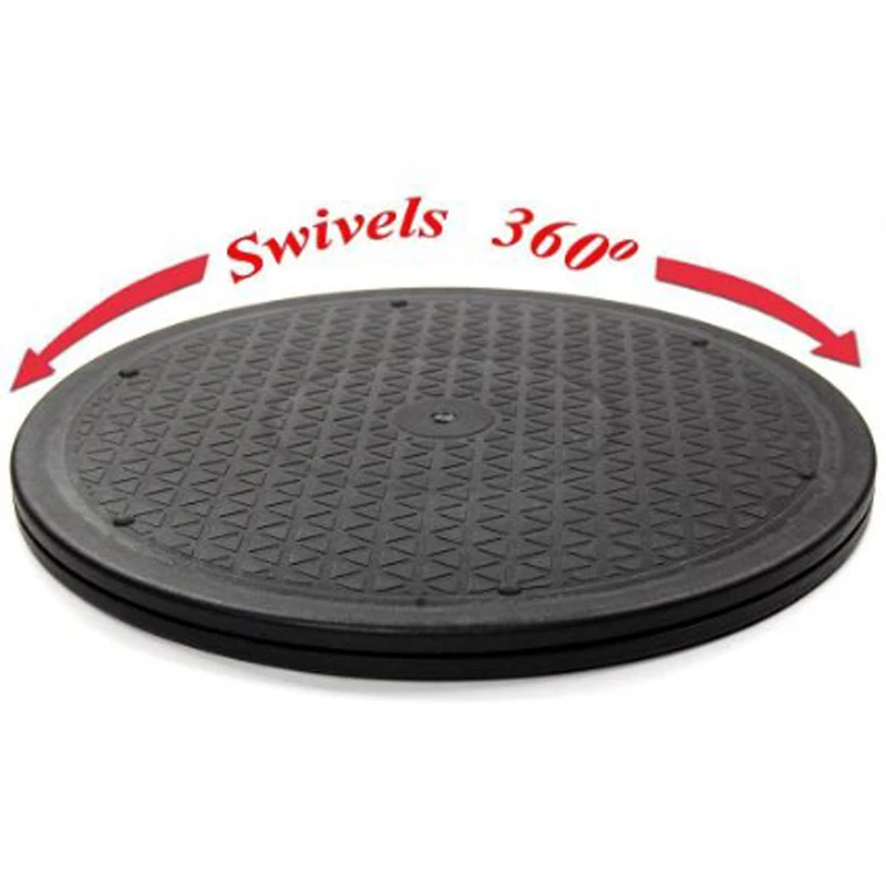 8-12 Inch Heavy Duty Rotating Swivel Steel Ball Bearings Stand for Monitor TV Turntable Lazy Susans Black Round Shape 4