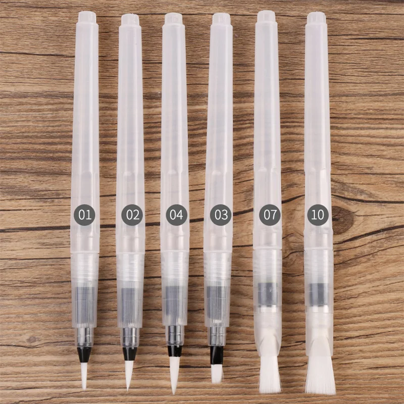 Watercolor fountain pen tip flat head water soluble color lead water storage brush filling nylon