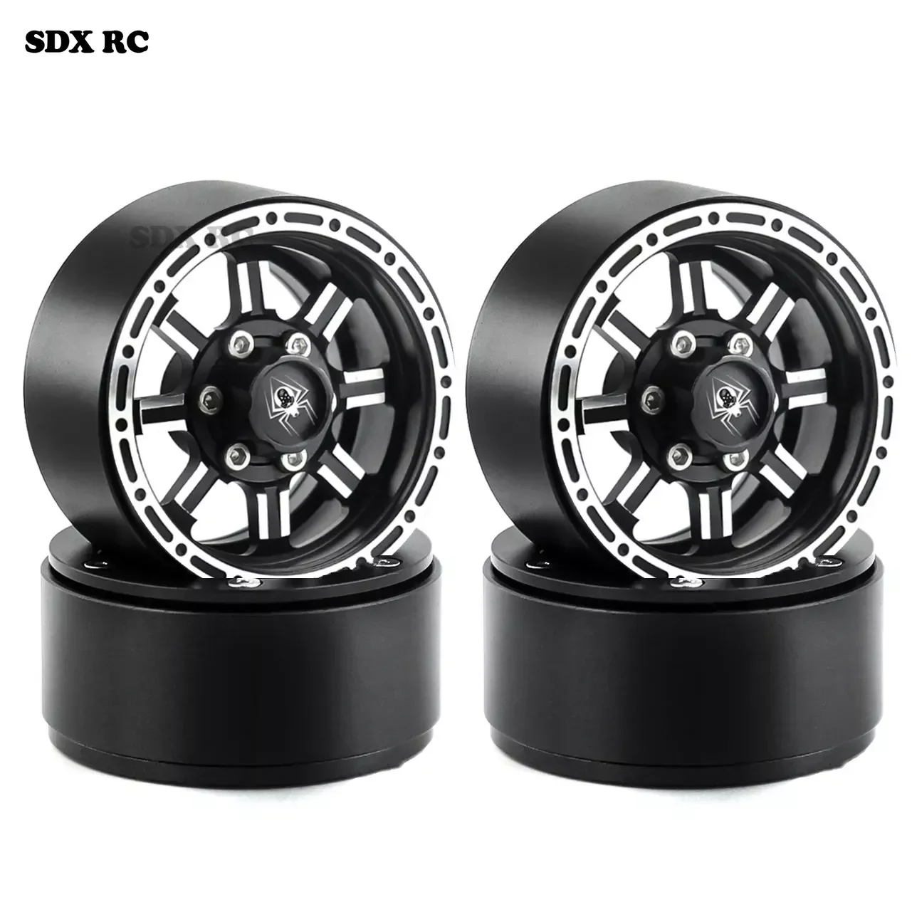 

4pcs Metal 1.9" Beadlock Wheel Rim Wheel Hub for 1/10 RC Crawler Car Axial SCX10 Pro TRX4 RC4WD D90 Redcat Gen8 VS4-10