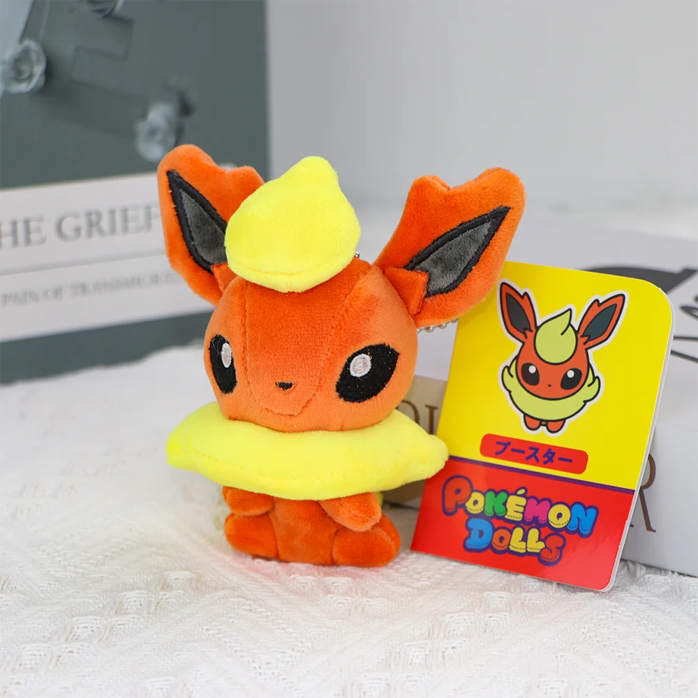Pokemon Plüsch Anhänger Puppen Eevee Vaporeon Umbreon Jolteon Sylveon Flareon Kleiner Schlüsselanhänger Rucksack Dekorationen Stofftiere Geschenk – Detail 8