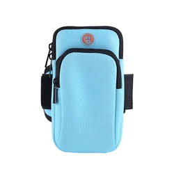 Waterproof Fitness Arm Pouch for Jogging and Outdoor Activities (Sky blue)