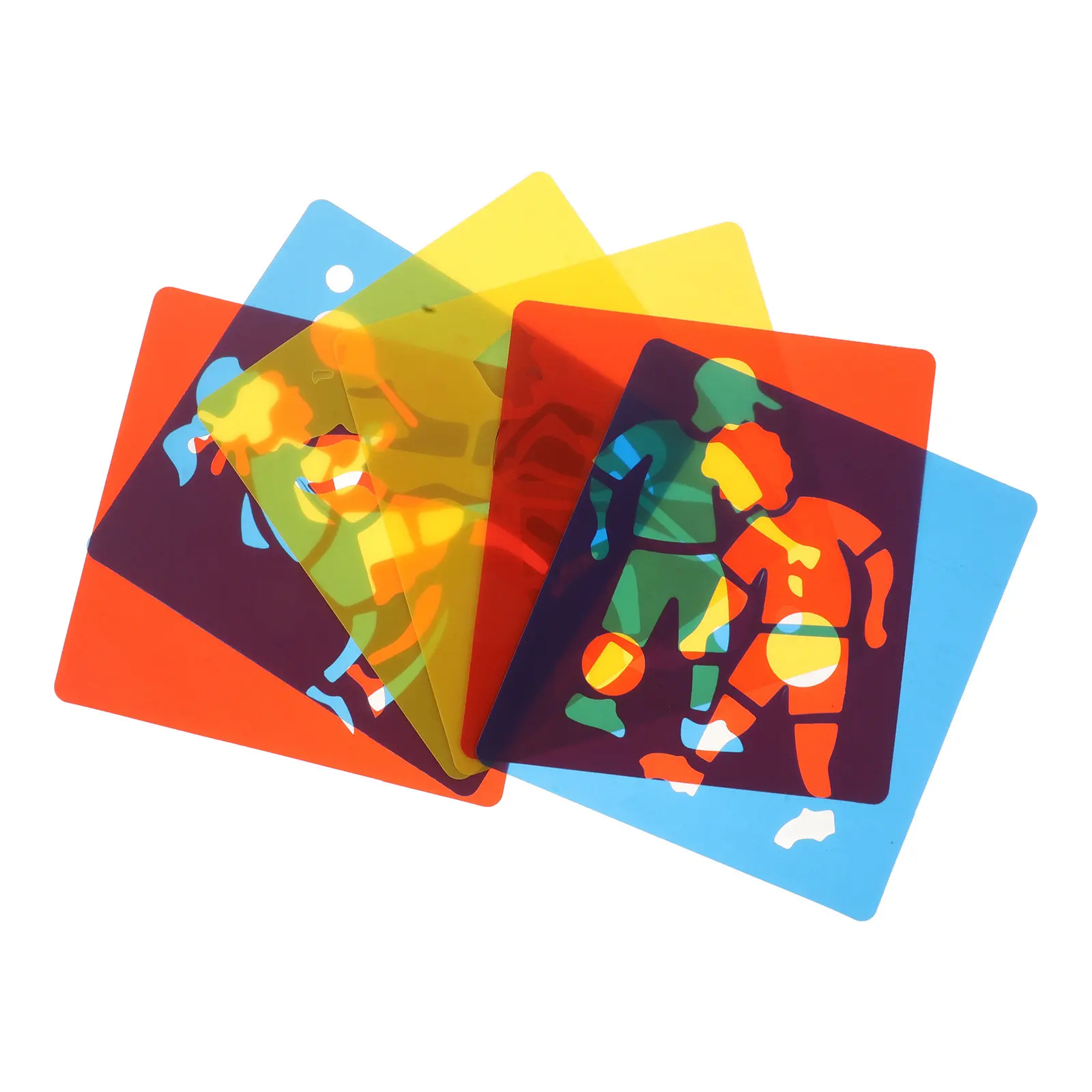 6Pcs 스포츠 스텐실 어린이를위한 드로잉 템플릿 학교 프로젝트 창의적인 그림 스텐실 패브릭 재사용 가능한 템플릿