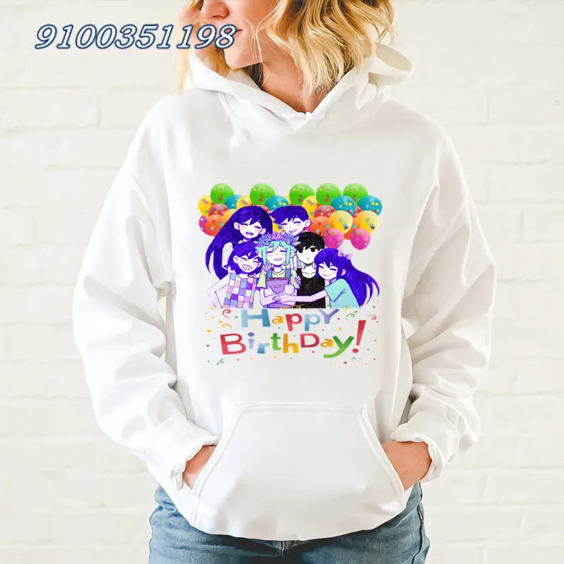

Anime Omori Hoodie Women Harajuku Autumn Long Sleeve Sweatshirt Omori Cartoon Oversized Hooded Pullovers Crewneck Clothing