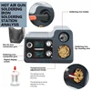 T12 210 115 Two in One Hot Air Gun Soldering Station LED dual Screen Digital Display Rework  Repair Tool With 7 Nozzles 4