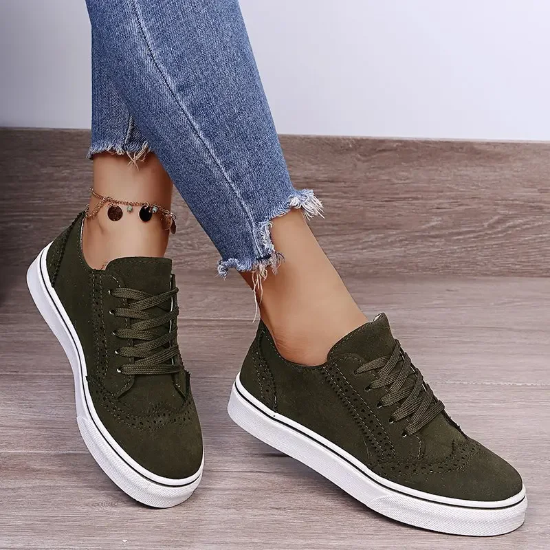 2025 New Women Flat Canvas Shoes Autumn Casual Sneaker for