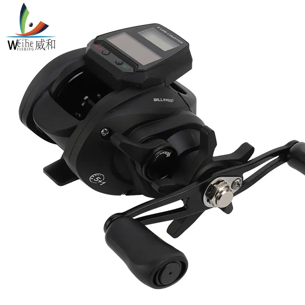 Digital Display Level Wind Trolling Reel Lightweight High Speed 6.3:1 8kg  Electronic Counting Fish Reel for Freshwater/Saltwater