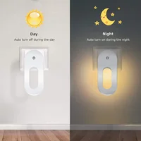 LED Night Light EU/US Plug Wall Socket With Twilight Sensor Warm White Lamp Energy Saving For Kids Room Bedroom Night Lamp 3