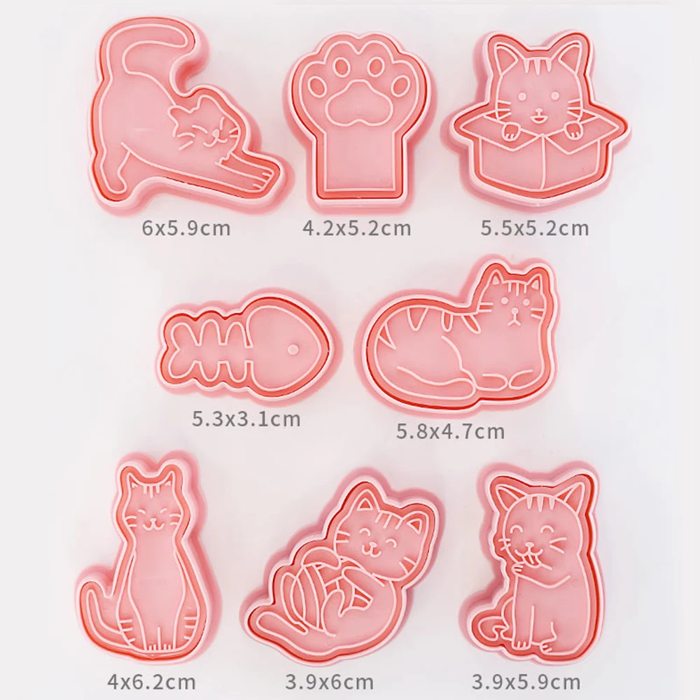 Jungle Safari Dierenvormen Set - 8 Stuks Katten