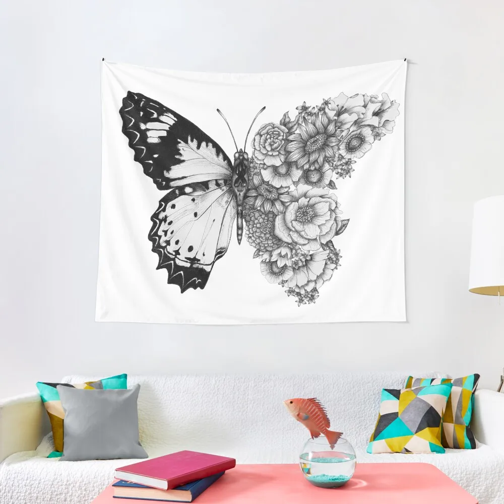 

Butterfly in Bloom Tapestry Wall Hangings Decoration Home Decor Aesthetic Aesthetics For Room Home Decoration
