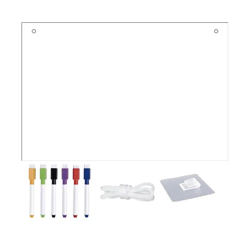 

Acrylic Planning Board Clear Dry Erase Board Calendar Wall Mounted Wall Mounted Transparent Whiteboard With 6 Colors Markers