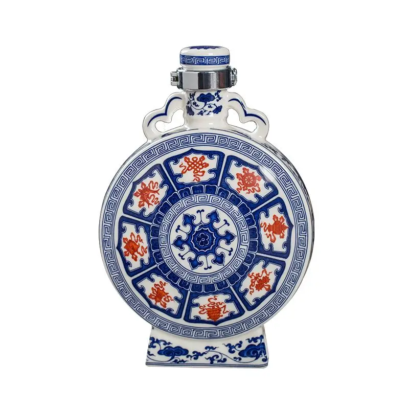 빈 와인 병, 달병 장식, 심플한 가정용 크리에이티브 세라믹 밀폐 화이트 와인 포트, 8 보물