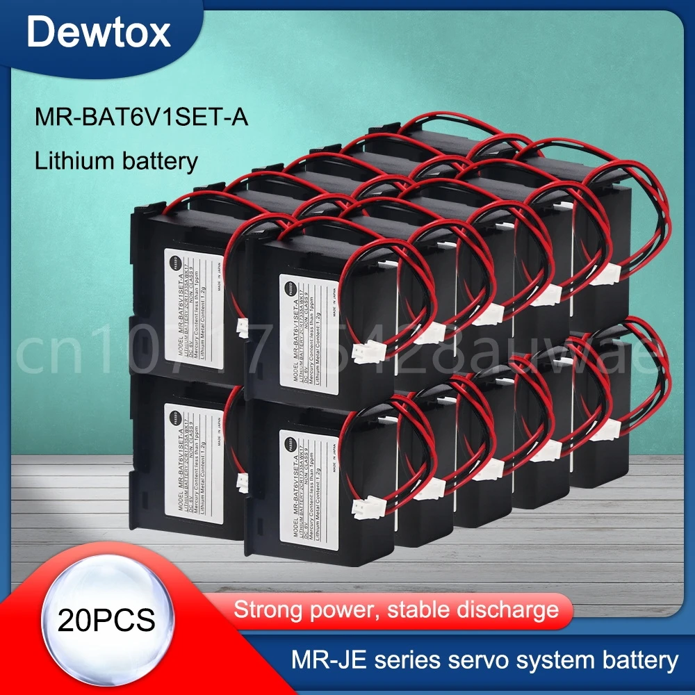 

20PCS Original MR-BAT6V1SET-A 6V 2CR17335A WK17 Lithium Battery PLC system Servo Battery With White plug