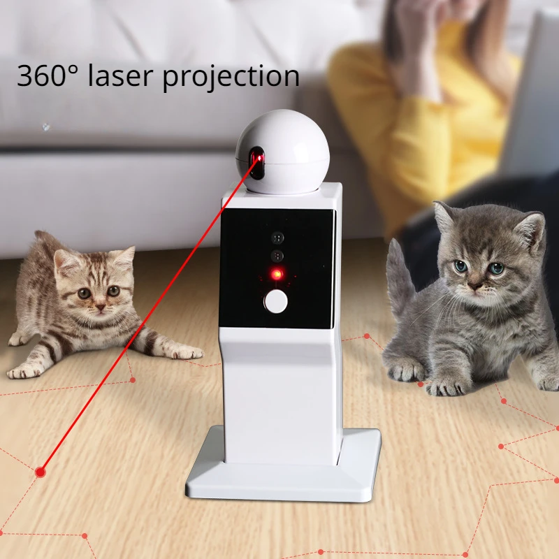 

Cat Laser Toy Automatic,Random Moving Interactive Laser Cat Toy for Indoor Cats,Kittens,Dogs,Cat Red Dot Exercising Toy