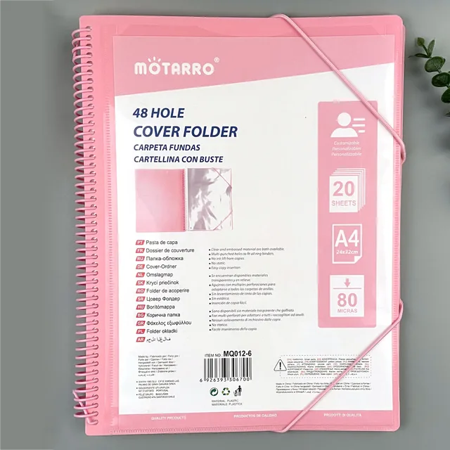 A4 File storage 48 Pages Data Book Large Capacity Files Folder ...