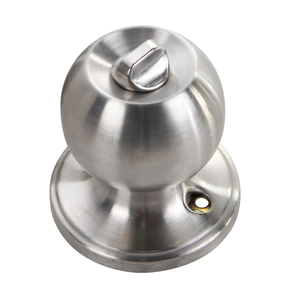 Stainless Rotation Round Door Knobs Handle Entrance Passage Lock with Keys Sets for Home Hotel Office Doors door knobs