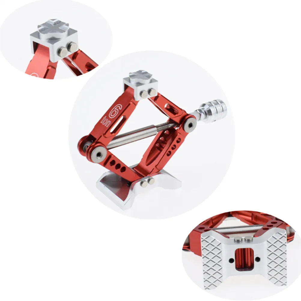 1Pcs Rc 자동차 잭 고품질 금속 알루미늄 합금 미니 리프팅 잭 휴대용 핸들..