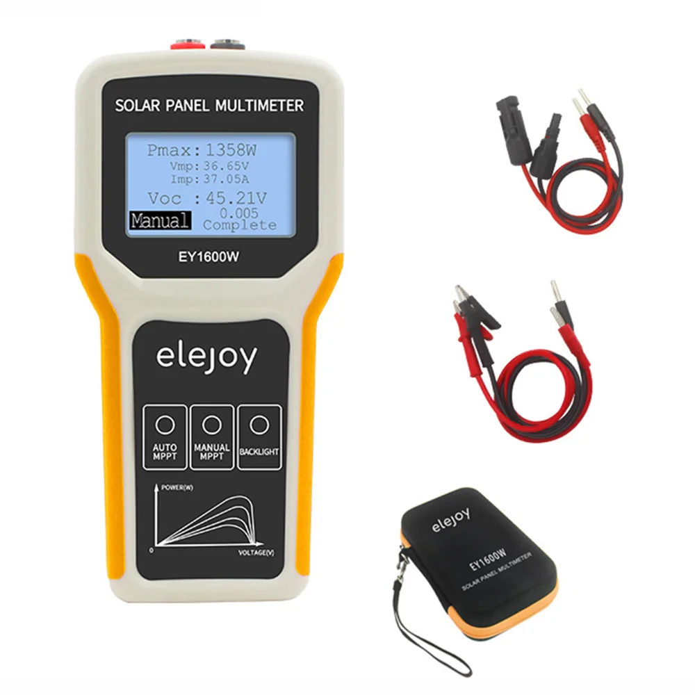 

400W/800W/1600W Solar Panel Power Supply Multimeter Auto Manual Detection Open Circuit Voltage Tester Troubleshooting Meter