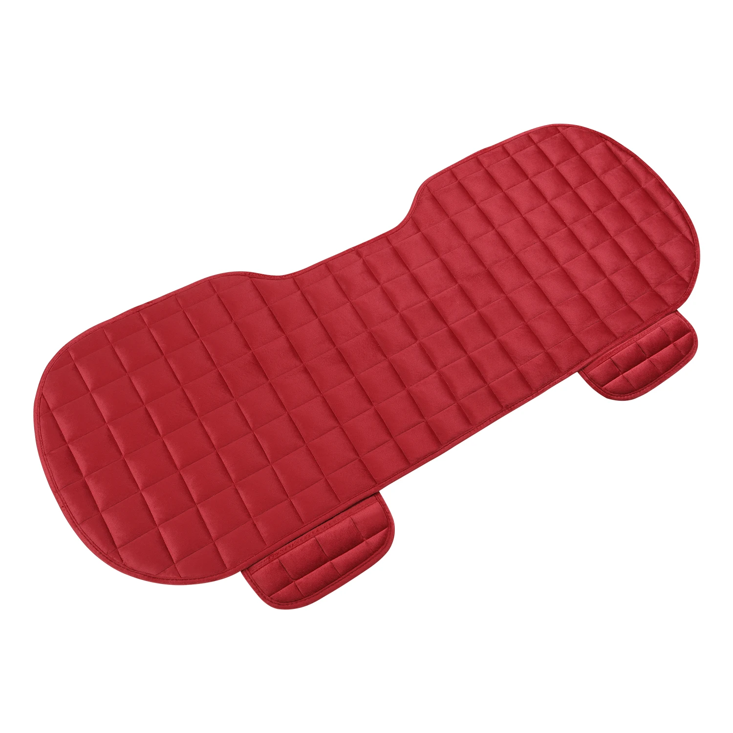 thumbnail image 1 of Cojín de asiento de coche de felpa a cuadros con confort universal para invierno, 1 of 5