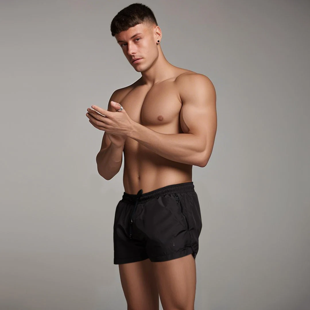 Sports Shorts Sport Shorts Jogging Shorts Running Shorts Casual Shorts Men Workout Running Shorts Drawstring Mesh Lining Zipper Pocket Solid Colored Outdoor Fitness