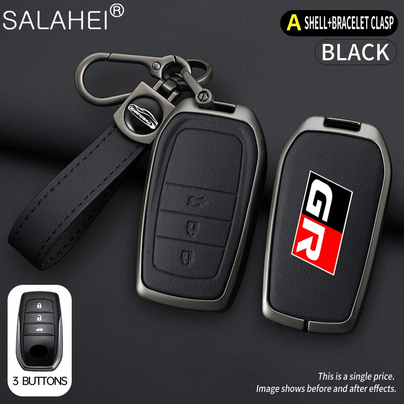 thumbnail image 1 of Funda para llave de coche para Toyota GR CHR Hilux Fortuner Land Prius Cruiser 200 Camry Corolla Crown RAV4 Highlander Accesorios, 1 of 5