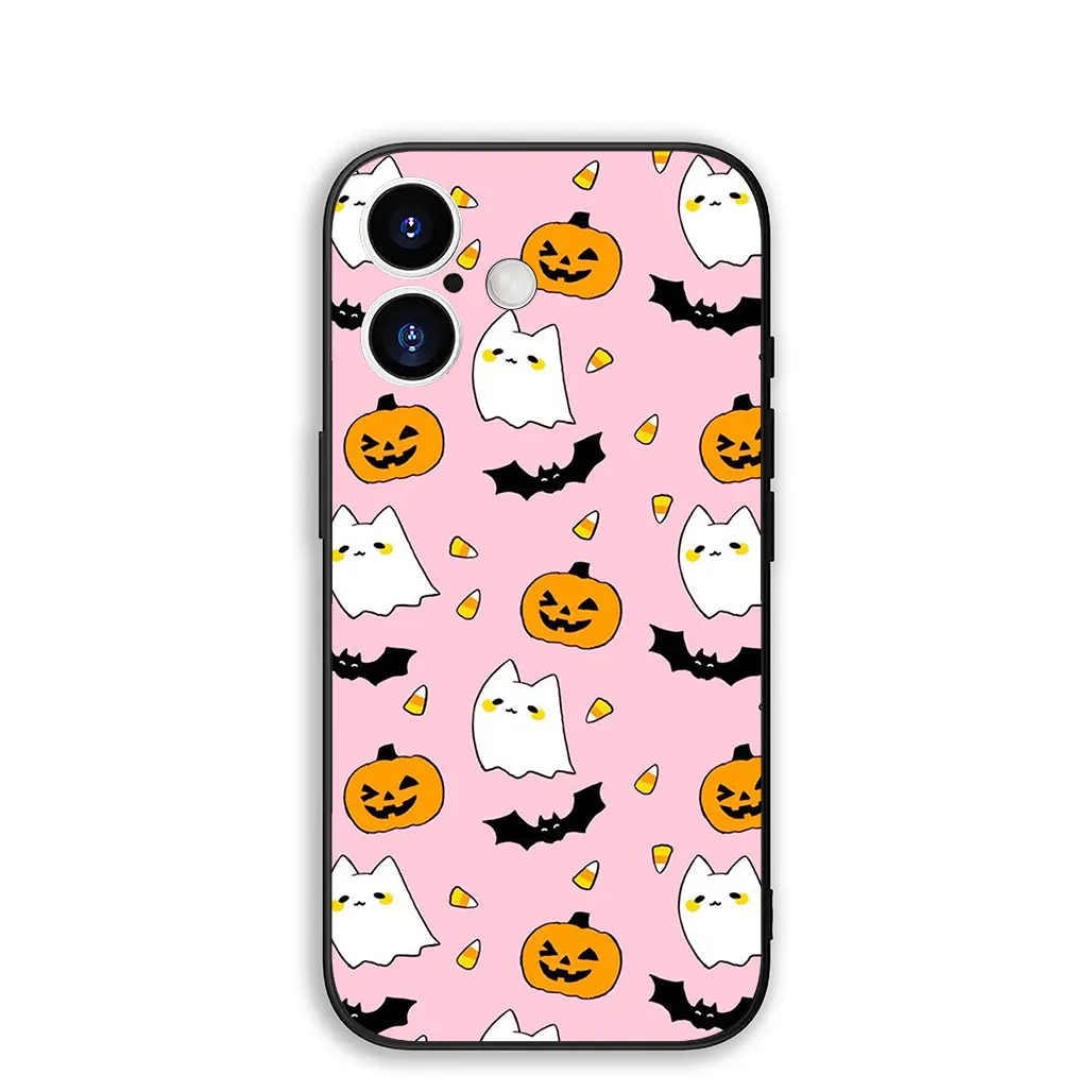 Little Ghost Halloween Pumpkin Flower Phone Case