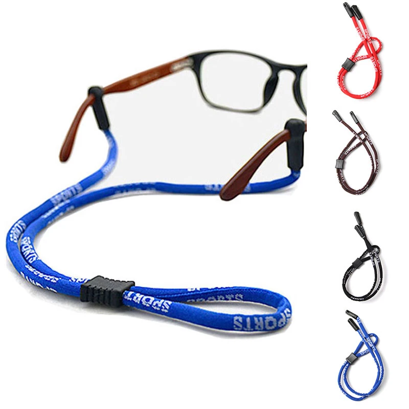 2023 New Outdoor Sports Letters Printed Glasses Rope Super Anti-slip Eyeglass Chain Neck Cord Strap Adjustable Eyewear Lanyards