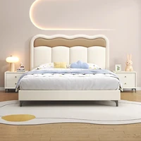 Cadres de lit européens pour enfants filles, chambre Queen Teens, tête de lit pour deux personnes, lit 180x200, rembourrage 120x200, meubles de maison Doble 2