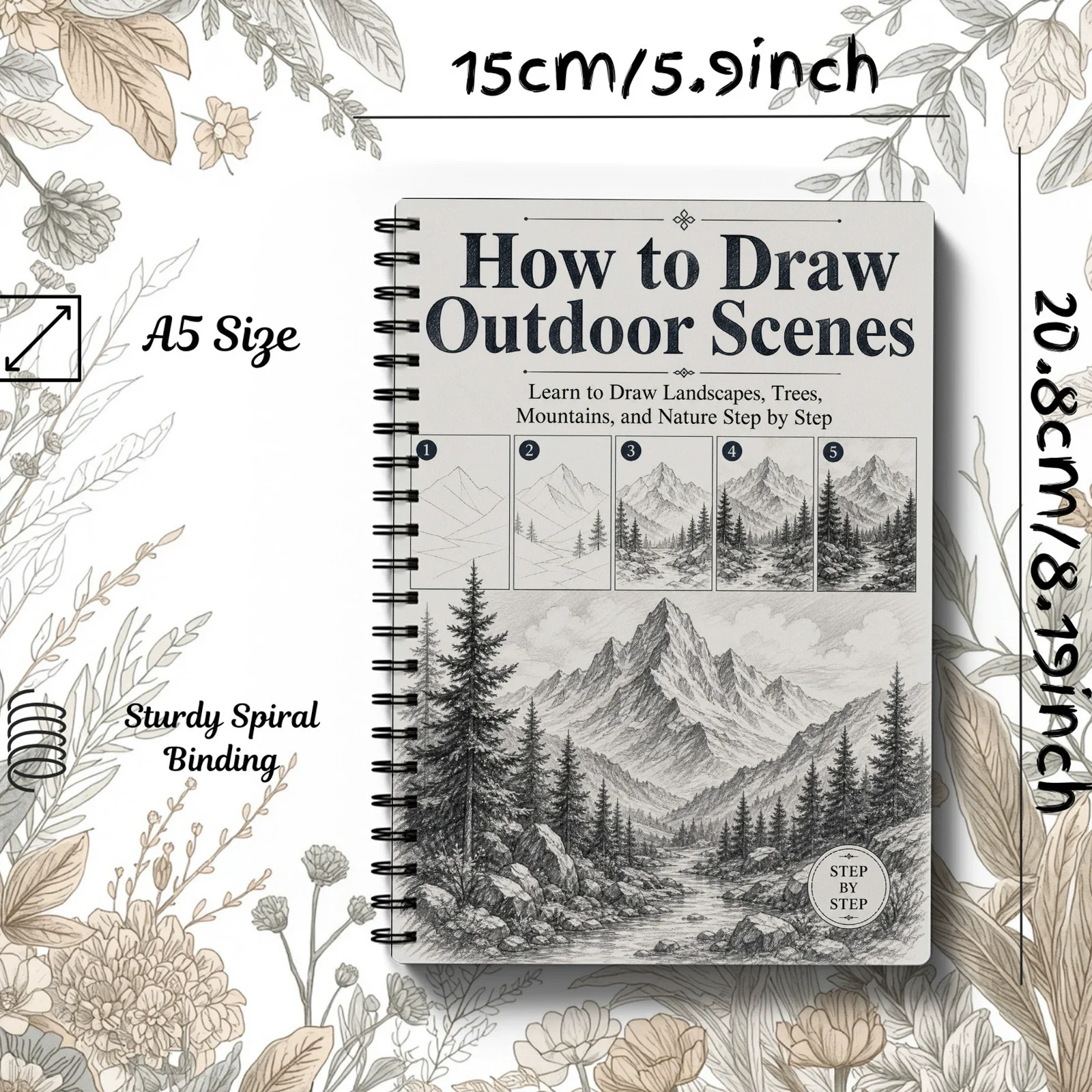 Guida passo dopo passo per disegnare scene all'aperto: padroneggia l'arte dei paesaggi, degli alberi, delle montagne e della natura - Libro di base sul disegno - immagine 4