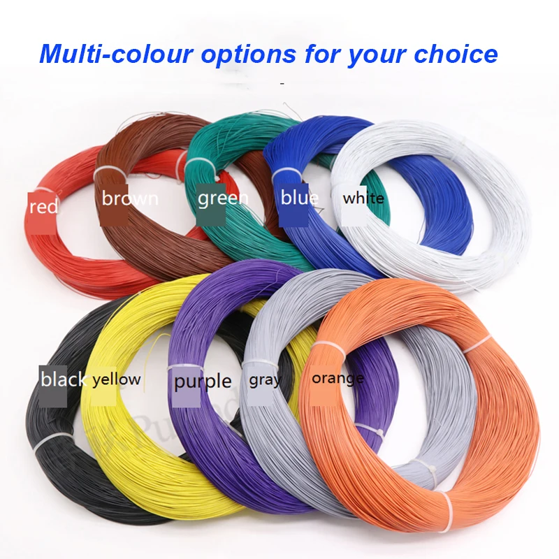 Description Picture 5 of item5 PCS 1m AWG Electronic Wire Eco-friendly PVC Tinned Copper Wire  UL1571 32 (7/0.1TS) O.D. 0.6mm Connection Wire LED Lamp Wire