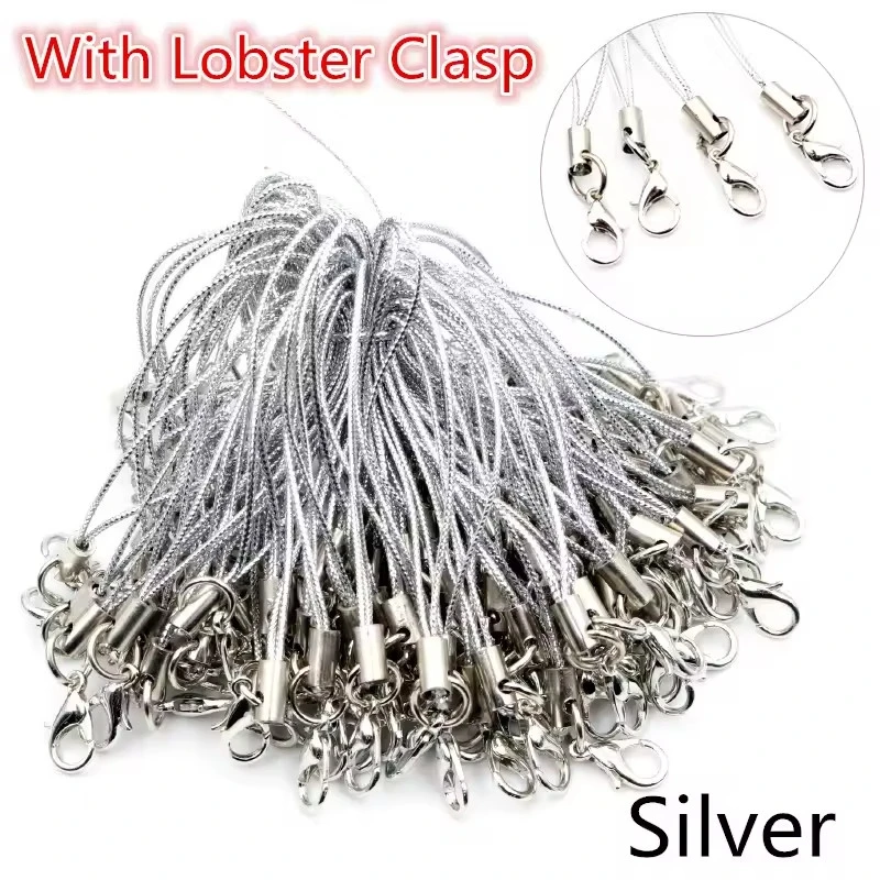 Versatile Lanyard Strap Set with Lobster Clasp Keychain Hooks and Keyring Accessories (20/50/100Pcs)
