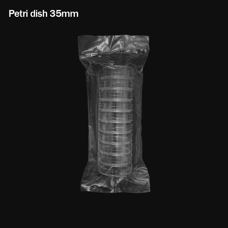 10Pcs 35mm Clear Petri Dishes with Lids Disposable Plastic Sterile Petri Dish Chemical Laboratory Supplies