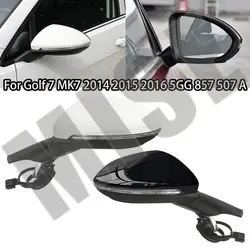For Golf 7 MK7 2014-2016 Car Electric Folding Rearview Mirror Assembly Electric adjustment Heating Mirror with Light 5GG857507A