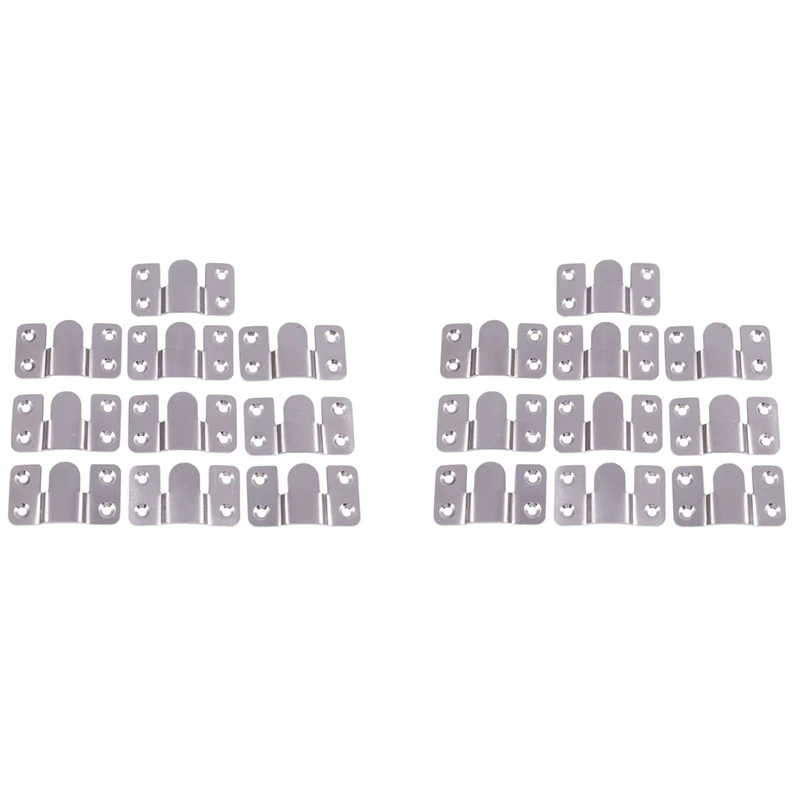

Furniture Sectional Interlock Style Sofa Connector 20Pcs Silver Tone