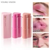 Cream Blush Stick Multi-purpose Heart-shape Blush Cream Stick Shadow Blush Lipstick 3 in 1 Contour Stick Peach Cheek Tint Makeup 3