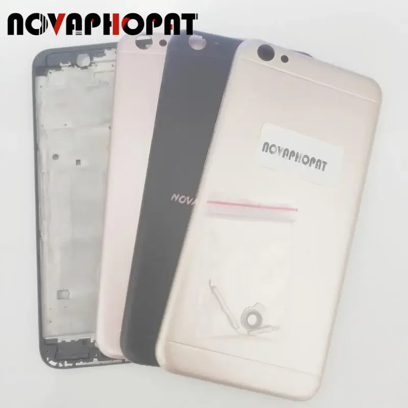 

Передняя рамка корпуса для Vivo Y66 Y67 V5S V5 lite, рамка для ЖК-дисплея, средняя рамка, задняя крышка батарейного отсека, Боковая кнопка для объектива камеры