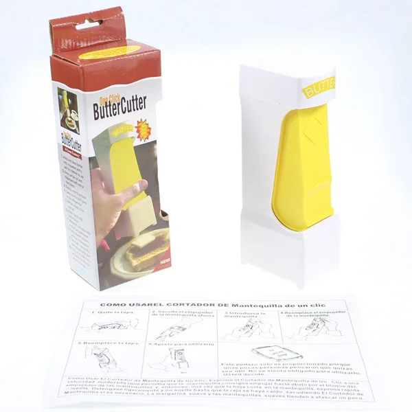 Premium Stainless Steel Butter and Cheese Slicer - Home Kitchen Gadget and Butter Dispenser