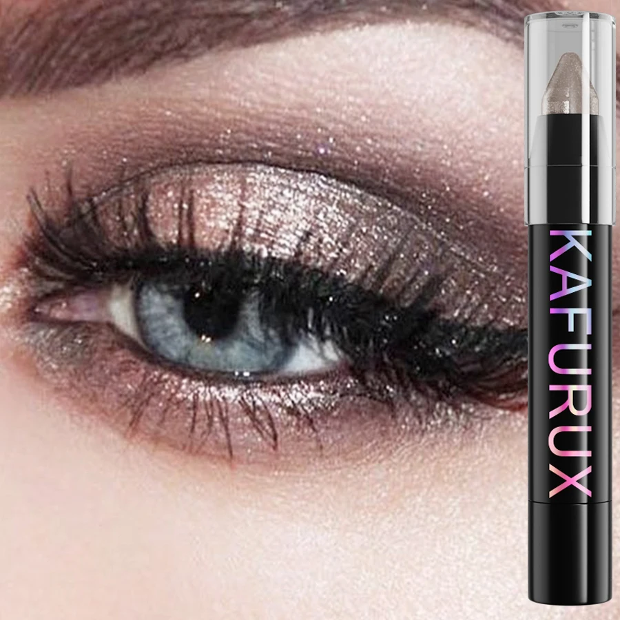 24 Colors Pearlescent Glitter Eyeshadow Eyeliner Pencil Waterproof Matte Nude Eye Shadow Eye Makeup Shimmer Highlighter Pen Tool 6