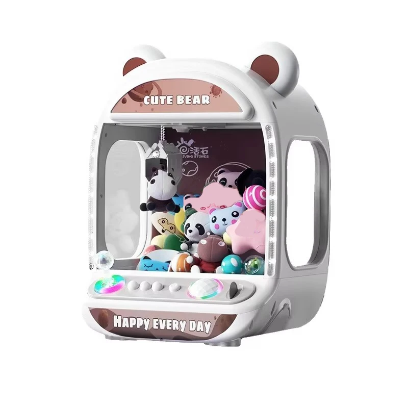 DIY Automatic Doll Machine Kids Coin Operated Play Game Mini Claw Catch Toy Crane Machines Music Doll for Christmas gifts claw catch toy,clip doll machine