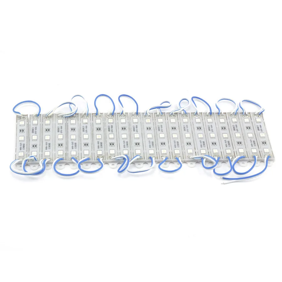 20PCS LED Modules Light 5050 SMD 3LED DC12V Waterproof Advertising Sign Backlight Modules Lights RGB Red Green Blue Warm White