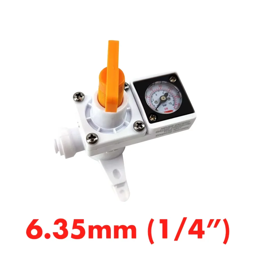 KegLand Duotight Inline-Inline-Regler – mit integriertem Manometer für Wasser/Gas – 6,35 mm (1/4 Zoll Push-In) – Detail 2