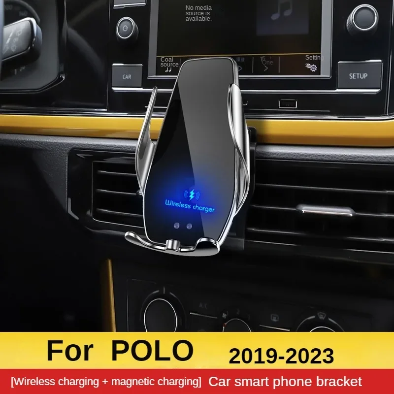 

2019-2021 For VW Volkswagen Polo Mobile Phone Holder Wireless Charger Car Mount Navigation Bracket GPS Support 360