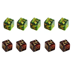 Set of 10 Colorful Counting Dice for Card Games and Strategy Play (Mix)